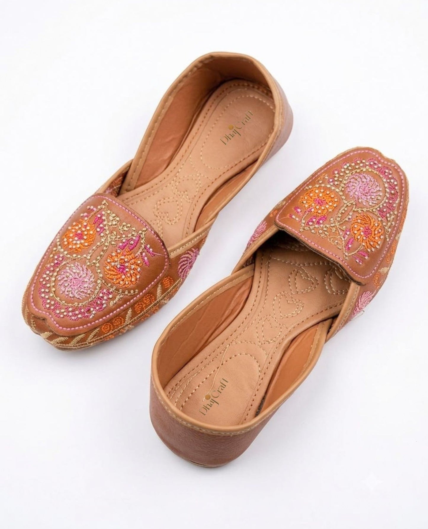 Brown Embroidered Loafer