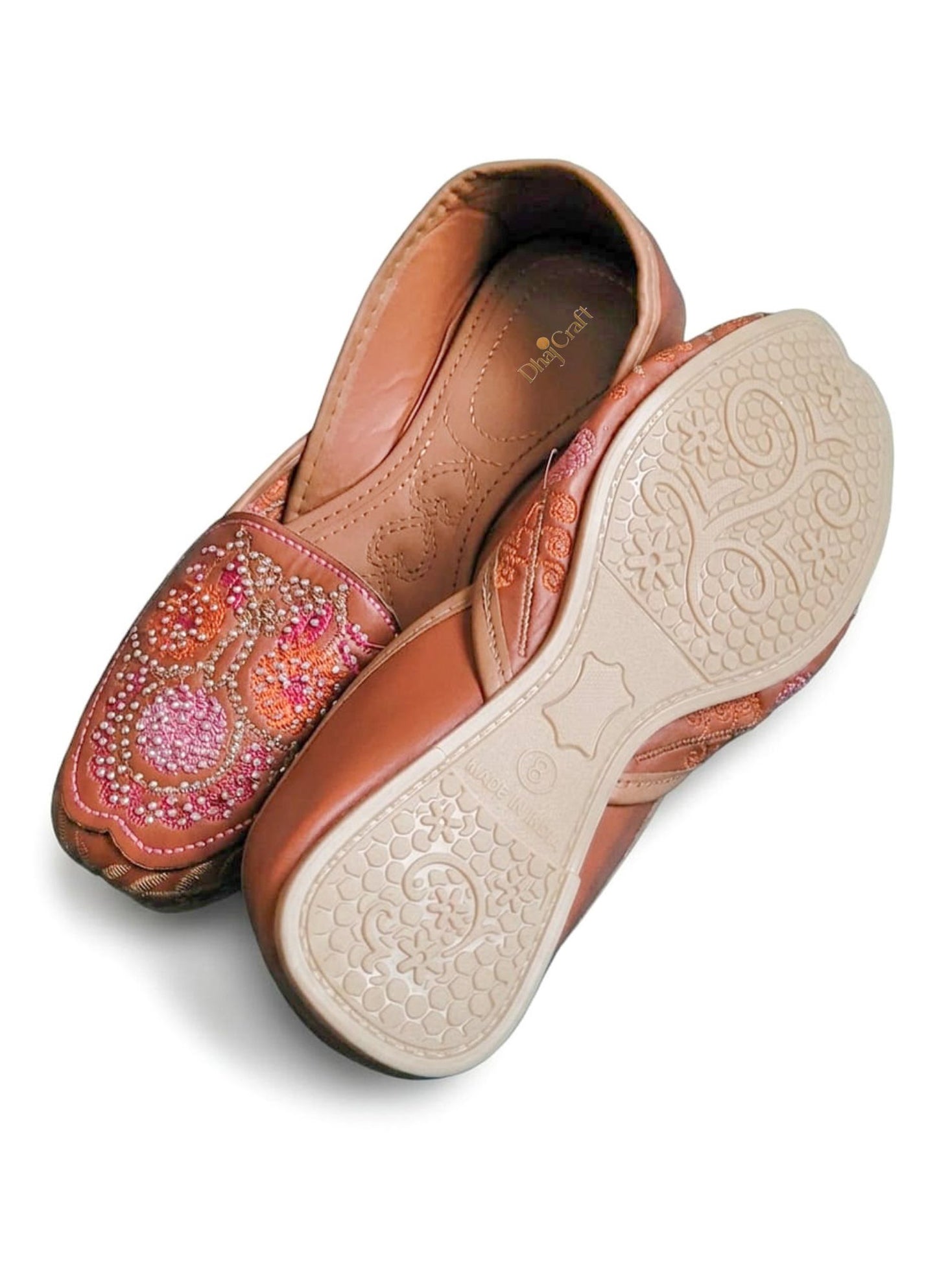 Brown Embroidered Loafer
