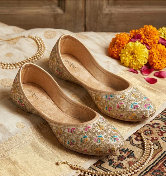 Golden Multicolour Jutti