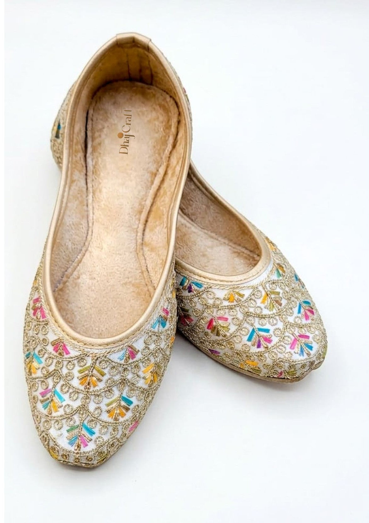 Golden Multicolour Jutti