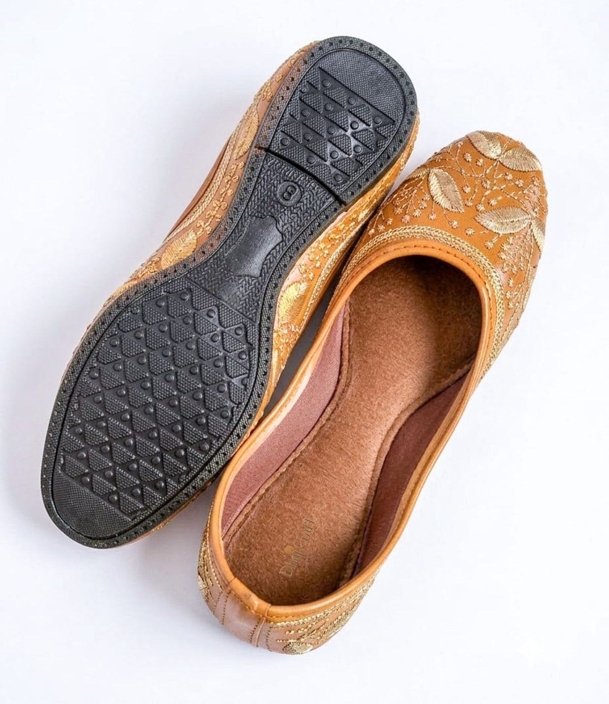 Brown Embroidered Casual jutti