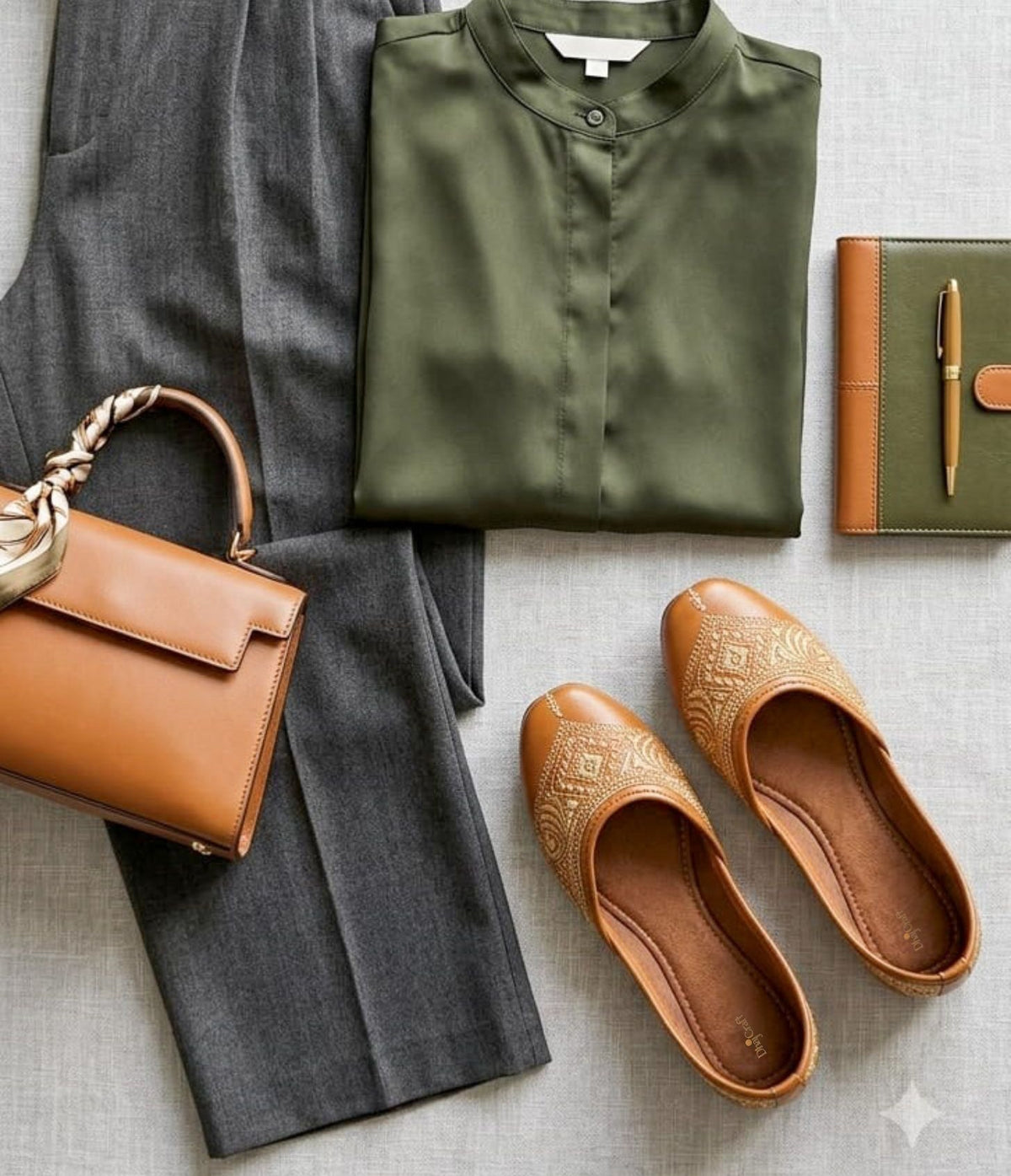 Brown Office-wear Jutti