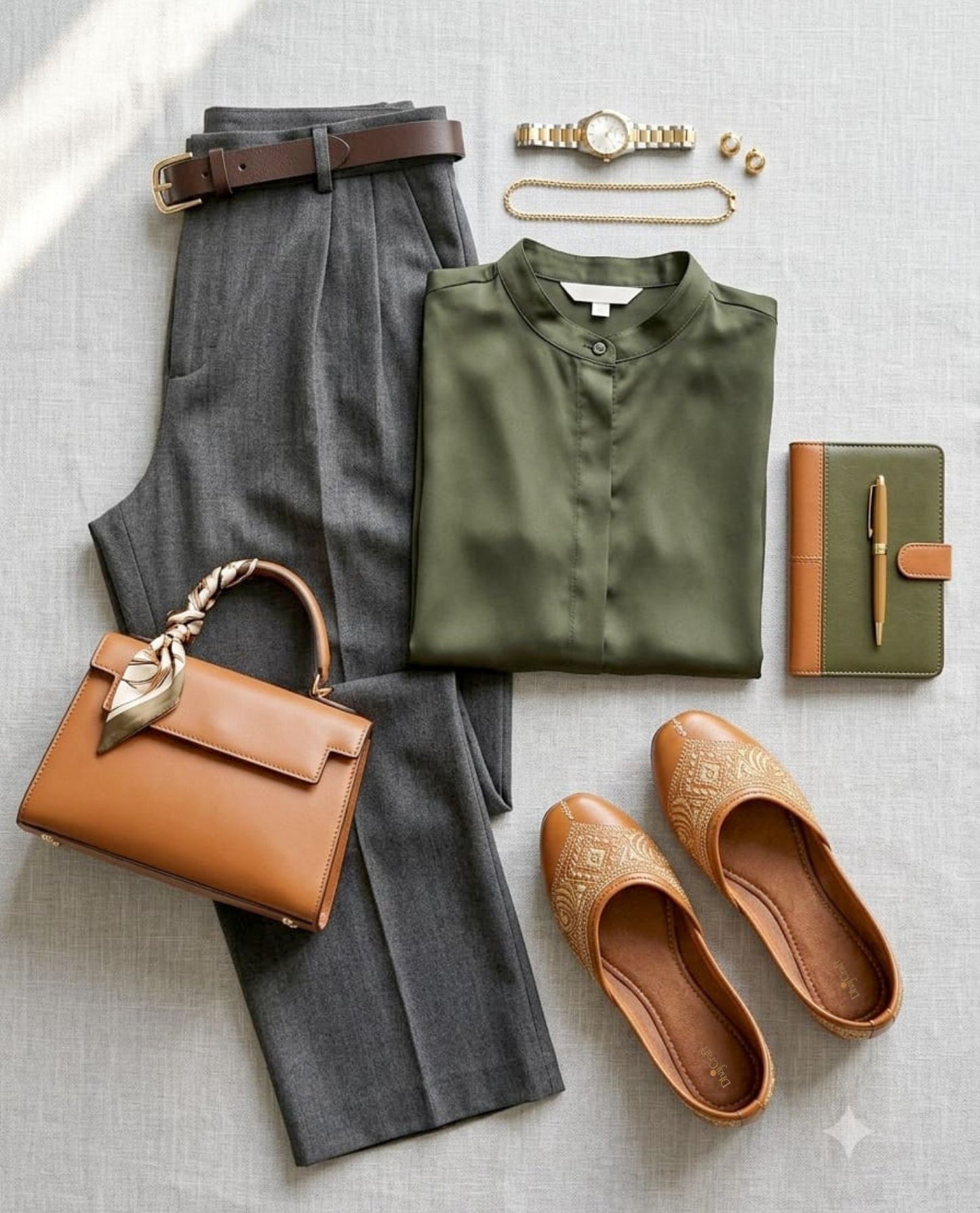 Brown Office-wear Jutti