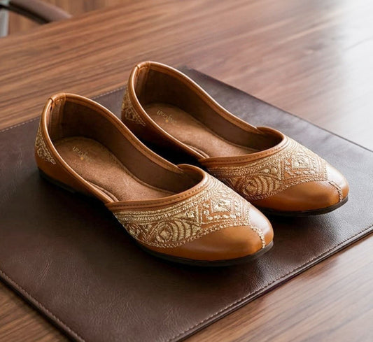 Brown Office-wear Jutti