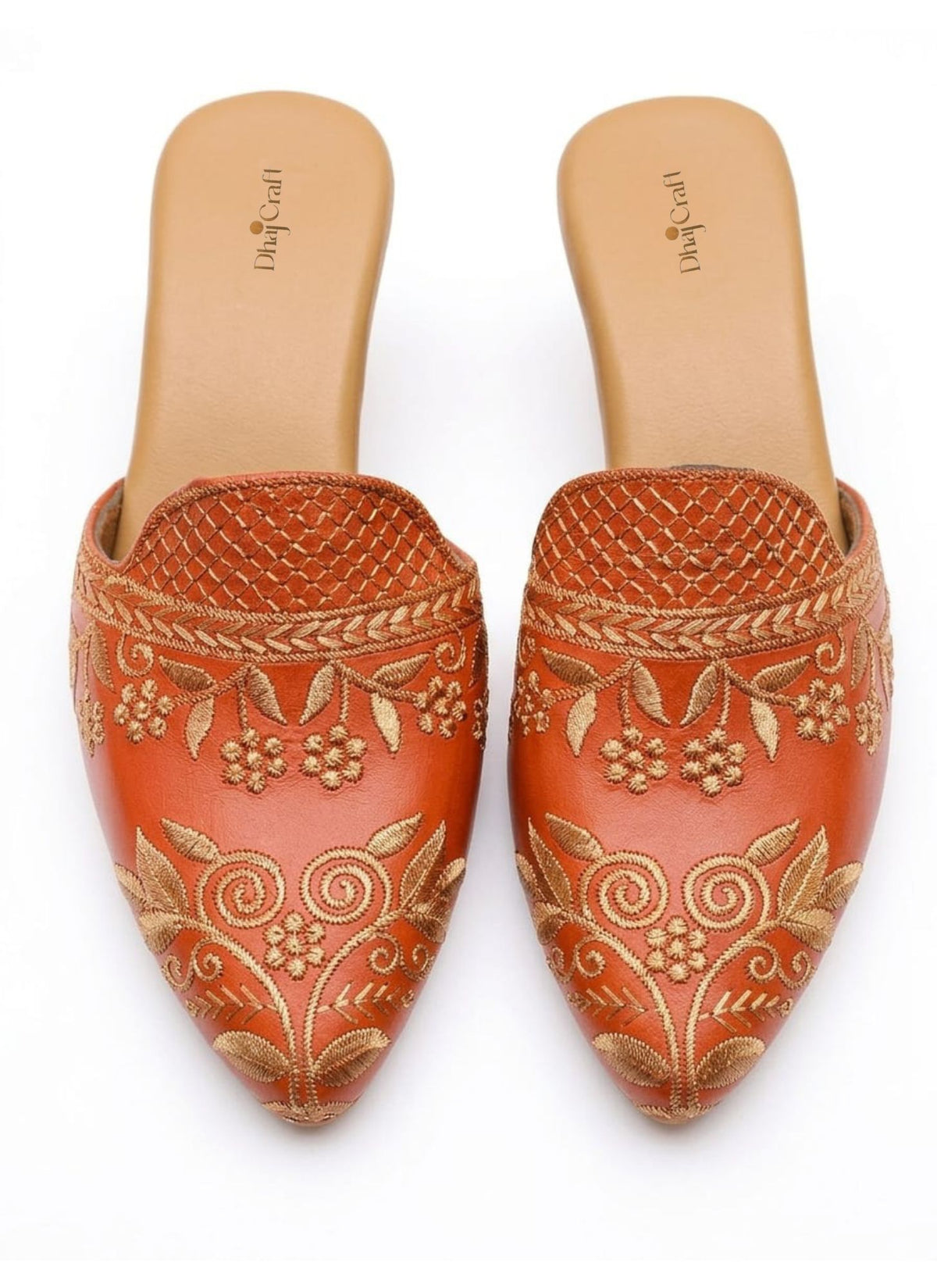 Embroidered block Heels