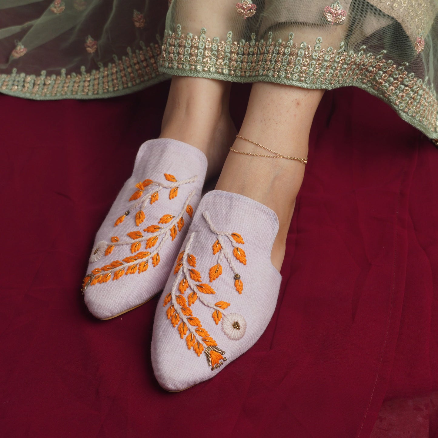 Floral Whispers Mules