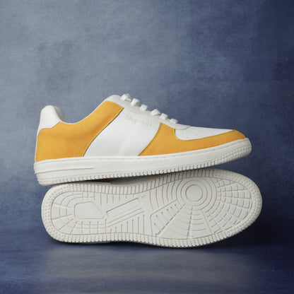 Men's Casual Sneaker - White & Yellow