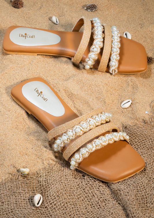 Women Open Toe Flats with Tassels
