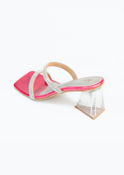 Women Textured Party Heels Sandal
