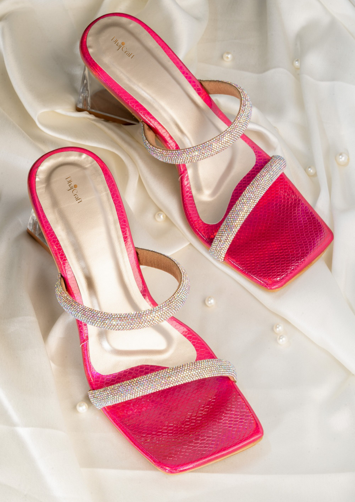 Women Textured Party Heels Sandal
