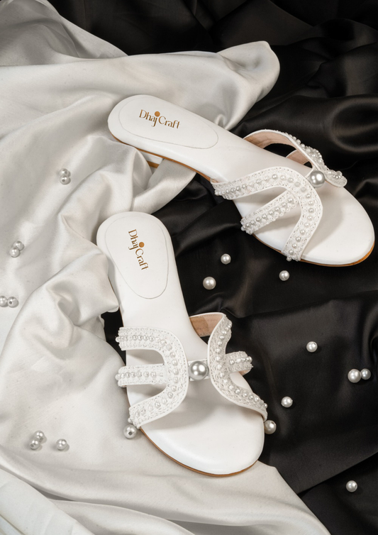 Women Embellished Party Open Toe Flats