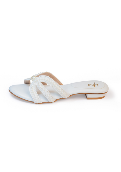 Women Embellished Party Open Toe Flats