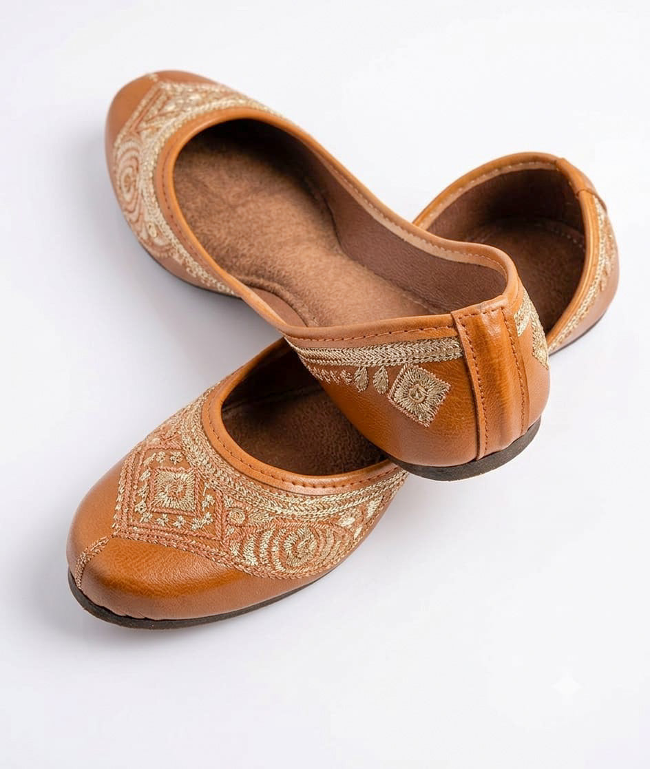Brown Office-wear Jutti