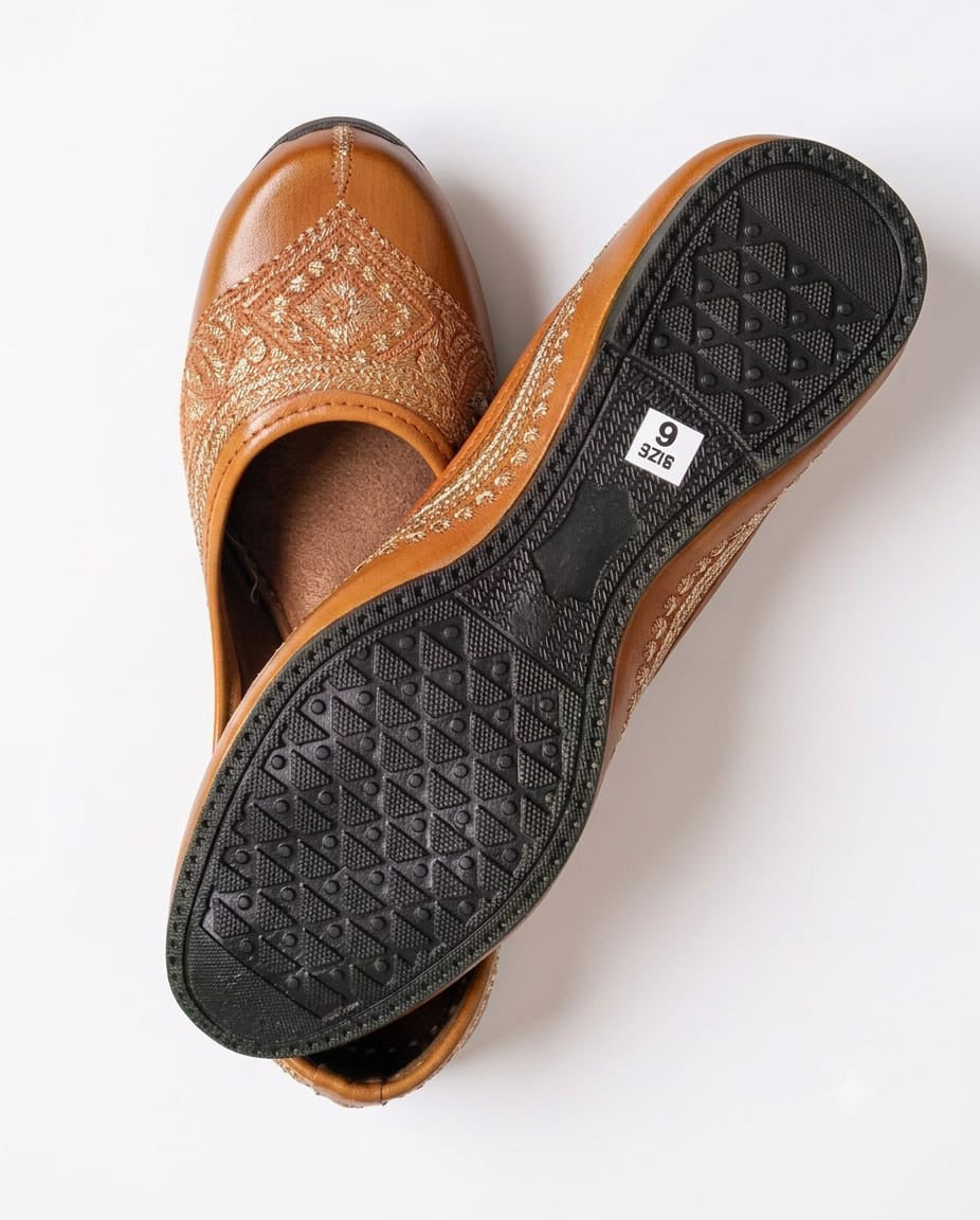 Brown Office-wear Jutti