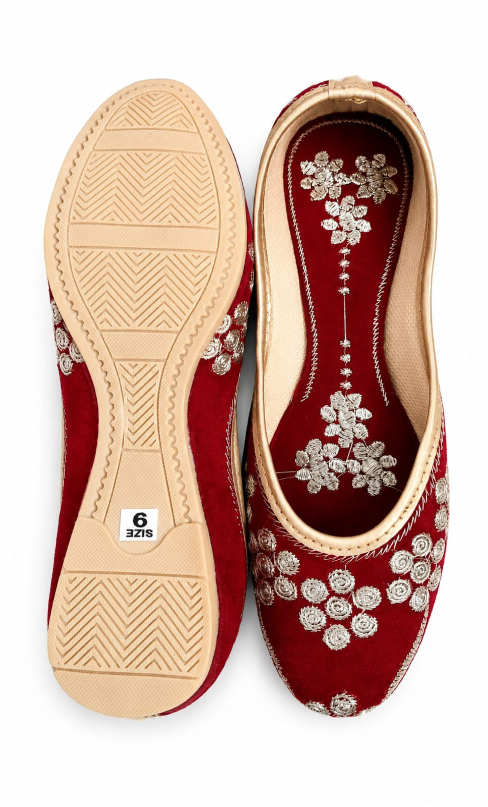 Red Embroidered Ballerina