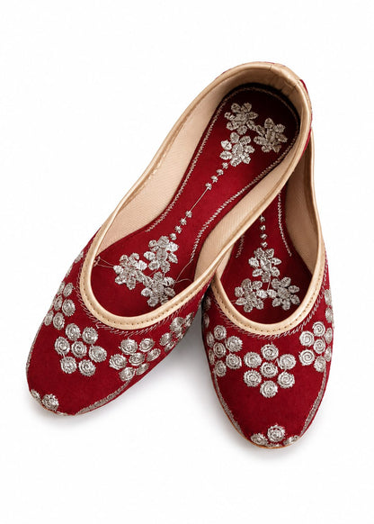 Red Embroidered Ballerina