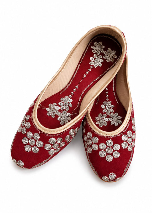 Red Embroidered Ballerina