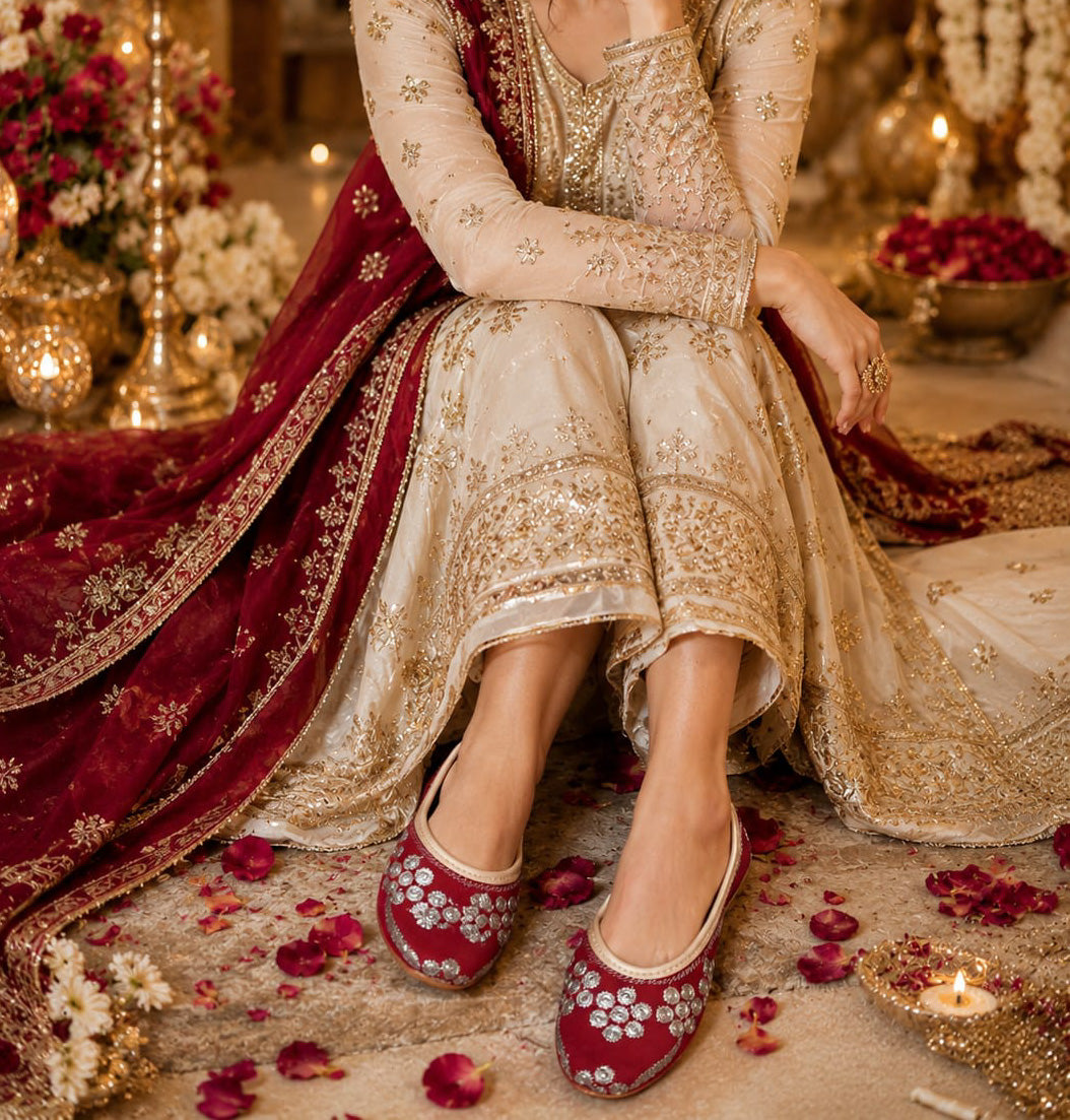 Red Embroidered Ballerina