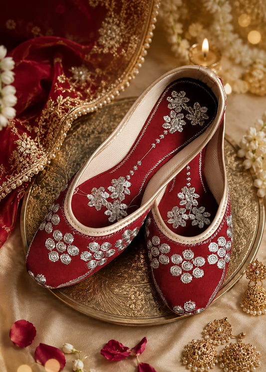 Red Embroidered Ballerina